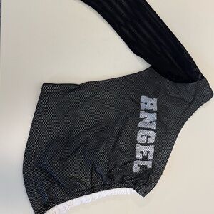 Black and White Angel Print Swimsuit